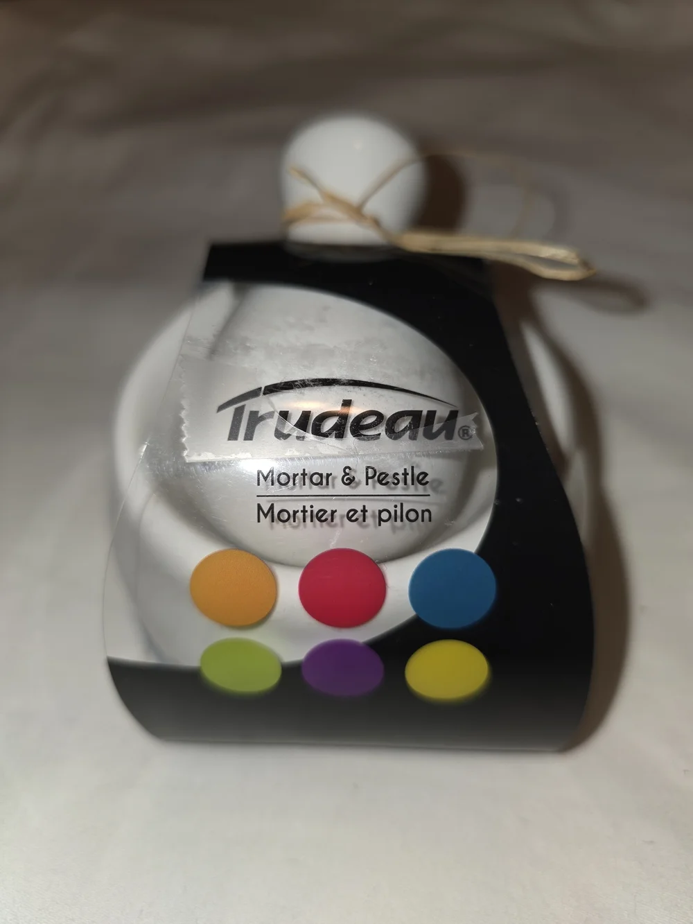 Trudeau White Porcelain Mortar & Pestle